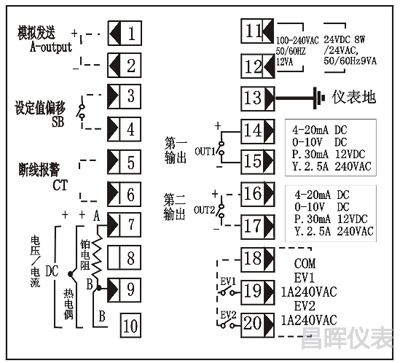 日本島電SR93溫控器接線圖 日本島電SR93溫控器接線圖