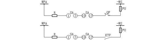 開(kāi)關(guān)事故跳閘音響回路接線圖