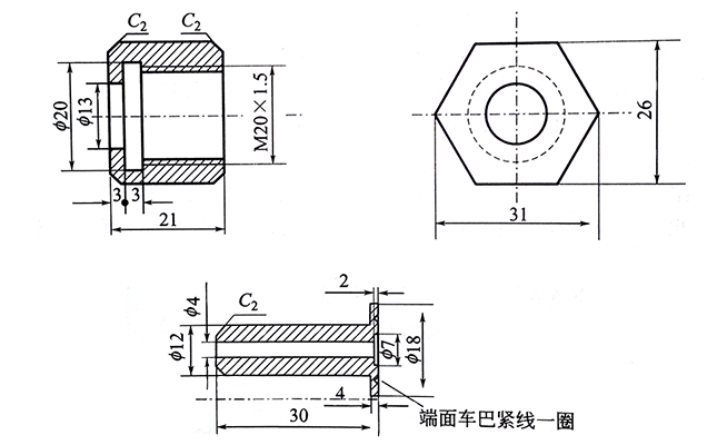 壓力表接頭加工圖 壓力表接頭加工圖