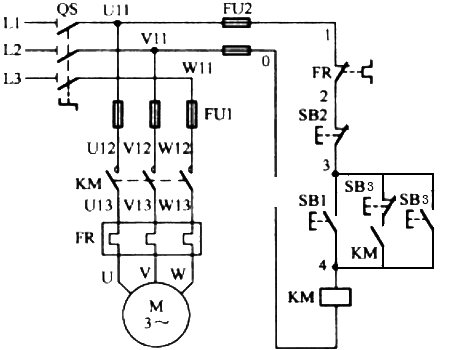 用按鈕實現點動和長動的控制線路 用按鈕實現點動和長動的控制線路