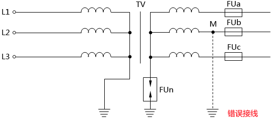 10kV電壓互感器的錯誤接線 10kV電壓互感器的錯誤接線