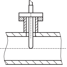 鎧裝熱電偶在管道垂直安裝 鎧裝熱電偶在管道垂直安裝