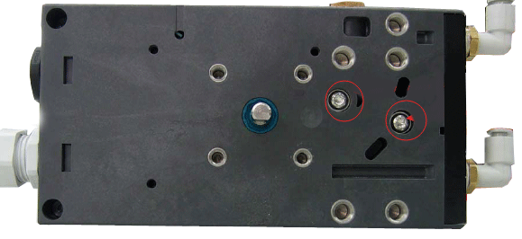 閥門定位器背面安裝螺孔圖 閥門定位器背面安裝螺孔圖