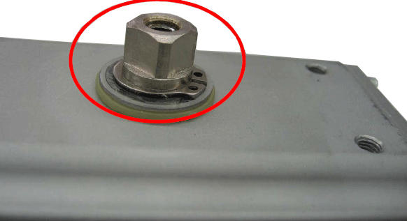 氣動執行器軸的末端 氣動執行器軸的末端