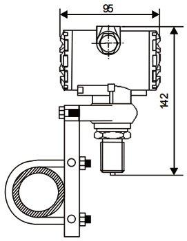 擴散硅壓力變送器水平管道安裝