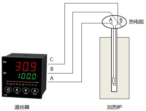 熱電阻三線制測(cè)溫系統(tǒng)回路示意圖