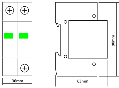 220V單相交流電源浪涌保護(hù)器外形尺寸 220V單相交流電源浪涌保護(hù)器外形尺寸