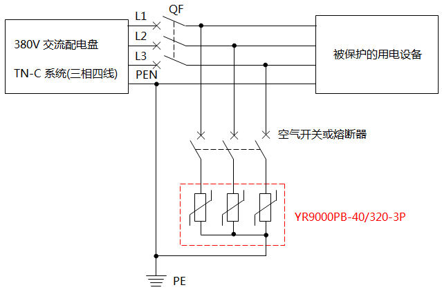 YR9000PB-40/320-3P電源電涌保護(hù)器接線 YR9000PB-40/320-3P電源電涌保護(hù)器接線