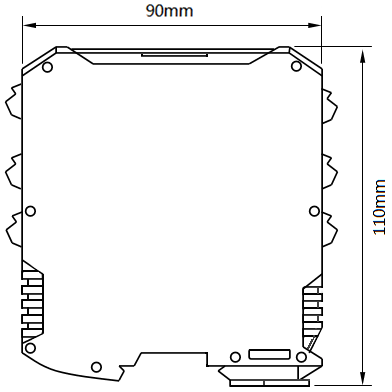 開關量輸入遠程I/O模塊外形尺寸 開關量輸入遠程I/O模塊外形尺寸