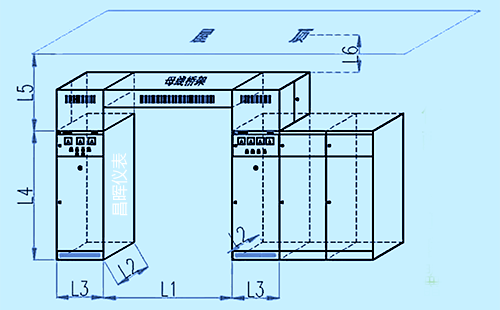 變配電室內(nèi)電器柜安裝示意圖 變配電室內(nèi)電器柜安裝示意圖