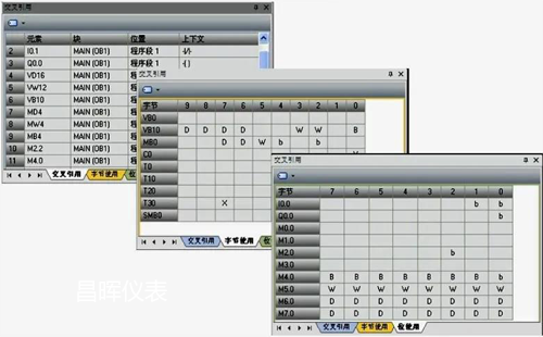 交叉引用表、字節使用表、位使用表