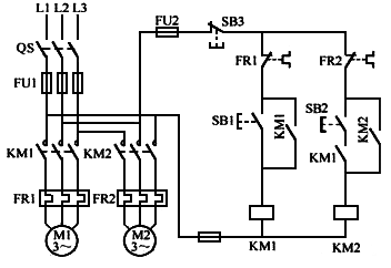 順序起動、同時停車控制電路 順序起動、同時停車控制電路