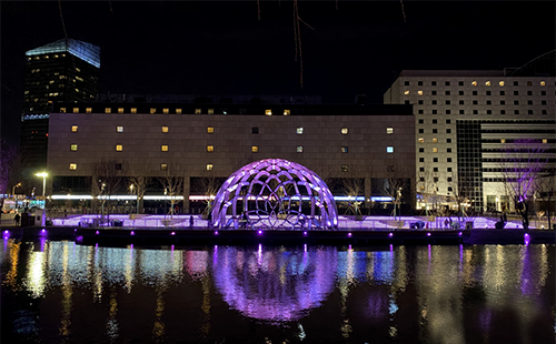 北京亮馬河夜景 北京亮馬河夜景