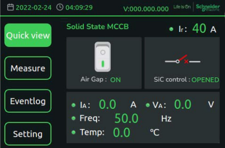 施耐德固態斷路器界面變化狀態圖
