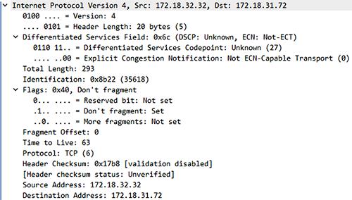 IP協議IP包頭信息