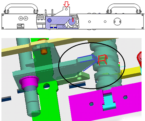 斷路器的搖進搖出就是采用的被動機械聯鎖 斷路器的搖進搖出就是采用的被動機械聯鎖